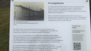 Ausstellungs-Tafel in der Gedenkstätte Stalag